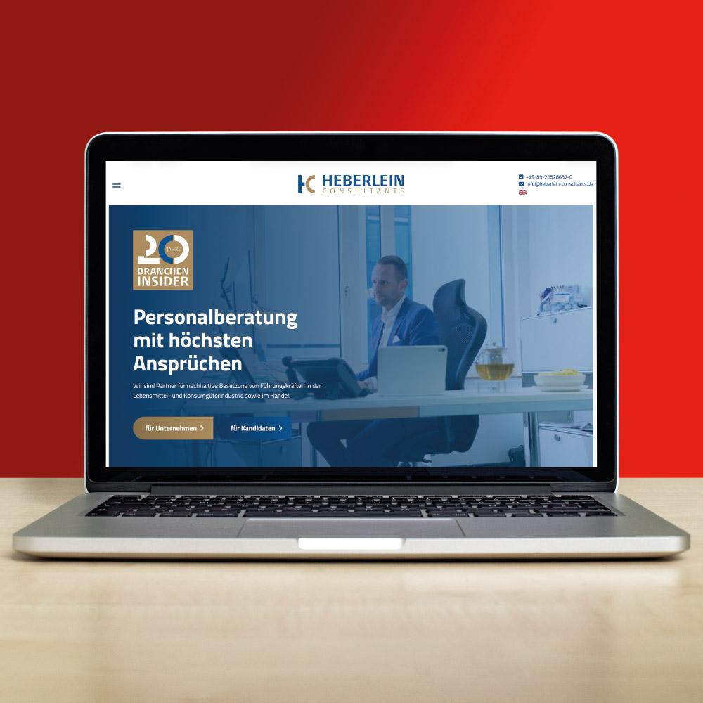 Webdesign und Webprogrammierung responsive für Heberlein Consultants in Starnberg