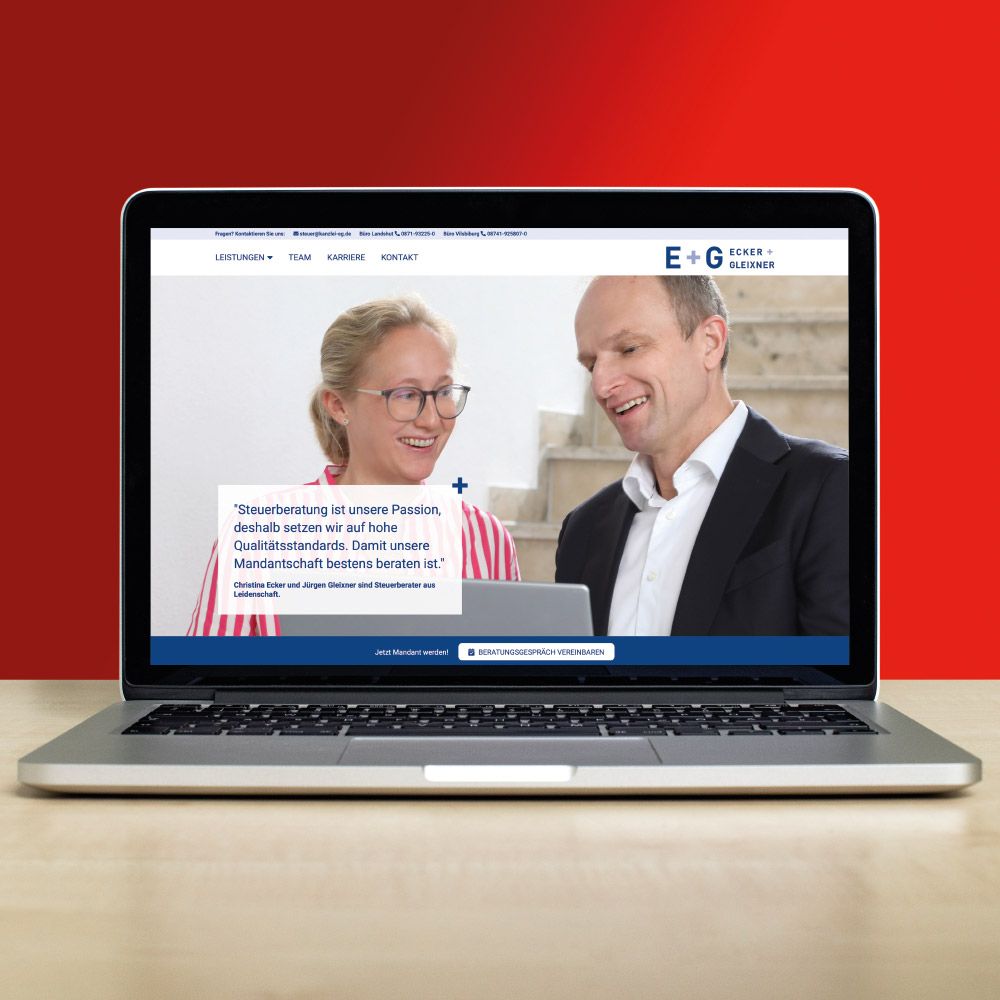 Webdesign und Website-Relaunch für Steuerberater Ecker + Gleixner in Landshut und Vilsbiburg